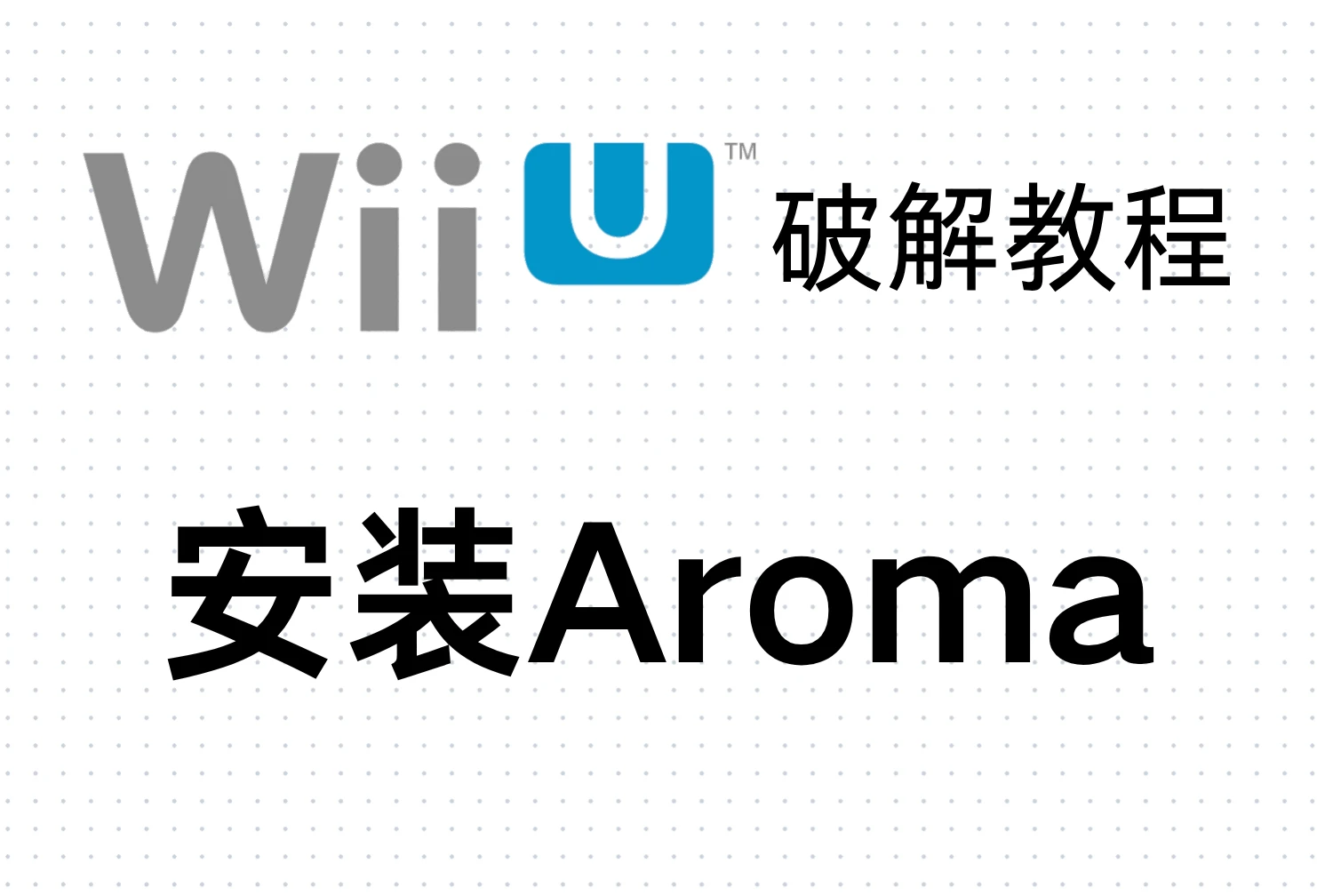 Wii U破解教程：安装Aroma